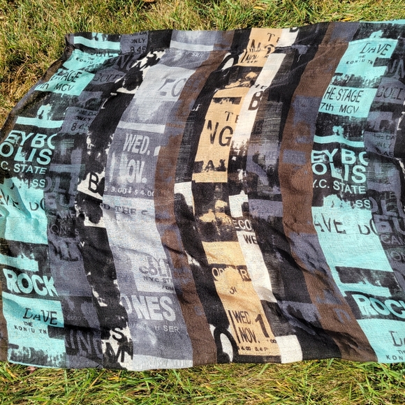 Olsenboye Infinity Scarf ~ Punk & NYC Vibe ~ Graffiti-Like ~ Big! ~ FINAL PRICE - Picture 8 of 8